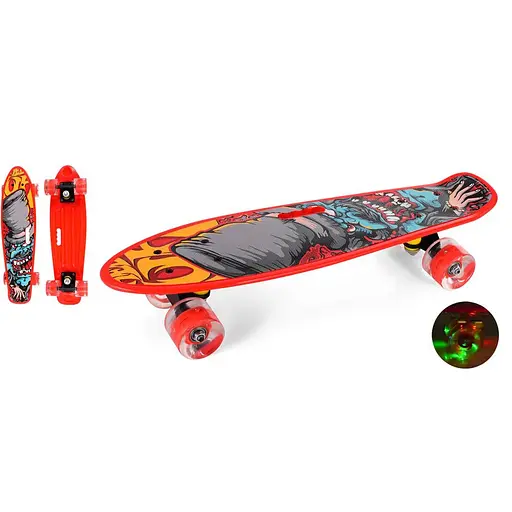Скейт пенні борд, 56x14 см, PU колеса, MS0749-11 (В асортименті)