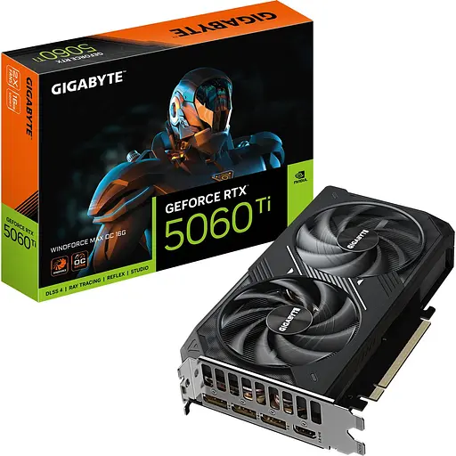 Відеокарта Gigabyte GeForce RTX 5060 Ti WINDFORCE MAX OC 16G (GV-N506TWF2MAX OC-16GD) EU [147682]