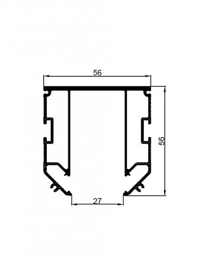 Профиль база для магнитного шинопровода для натяжного потолка OL16 2м - фото 2