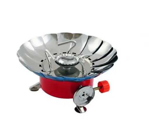 Портативная туристическая газовая плита Kovar K-203 с ветрозащитой и пьезоподжигом - фото 2