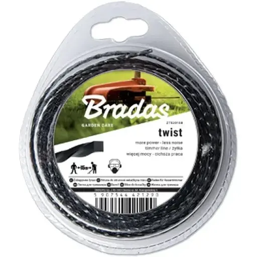 Волосінь для тримера Bradas TWIST "кручена" 1,6мм х 15м ZTS1615B - фото 1