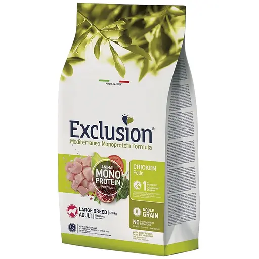 Корм Exclusion Adult Chicken Large Breed для дорослих собак великих порід з куркою 12 кг - фото 1