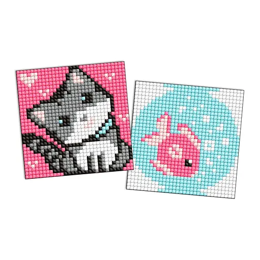 Алмазная мозаїка Рибка та кошеня Ідейка AMG1050 на магнітній основі 9x9 см - фото 1