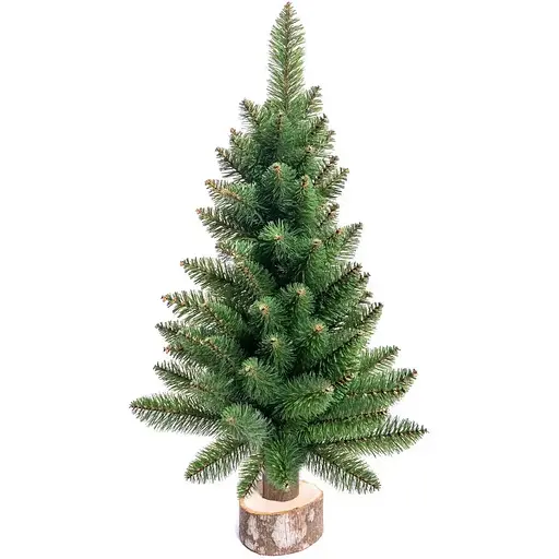 Ялинка штучна Hvoya Elegant настільна 85 см на пеньочку зелена