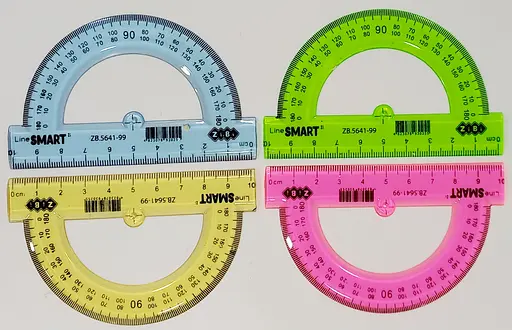 Транспортир 100 мм, тонований, SMART Line ZB.5641-99 ZiBi (4823078930255) МІКС - фото 2