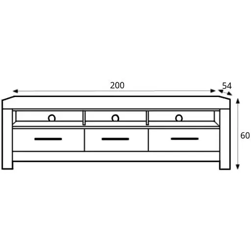 Тумба під телевізор з підсвіткою ВМК (БРВ) Герман RTV3S/6/20 Дуб стерлінг (GRB-1972) - фото 4