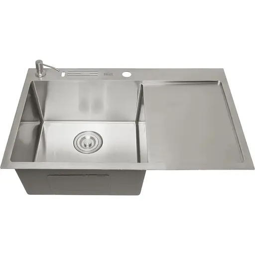 Накладна мийка на кухню Nett NS-7848(R) з правим крилом 1.5 мм