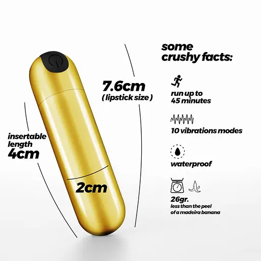 Міні-вібратор Crushious iMoan 7.6 см (золотий) - фото 12