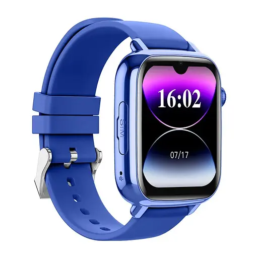 Умные детские смарт часы-телефон Wonlex KT34 камерой WI-FI GPS SIM-карта силиконовый ремешок Blue (17779)