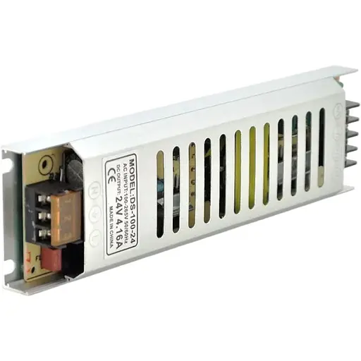 Імпульсний блок живлення Voltronic 24В 4.17А (100Вт) перфорований SLIM - фото 1