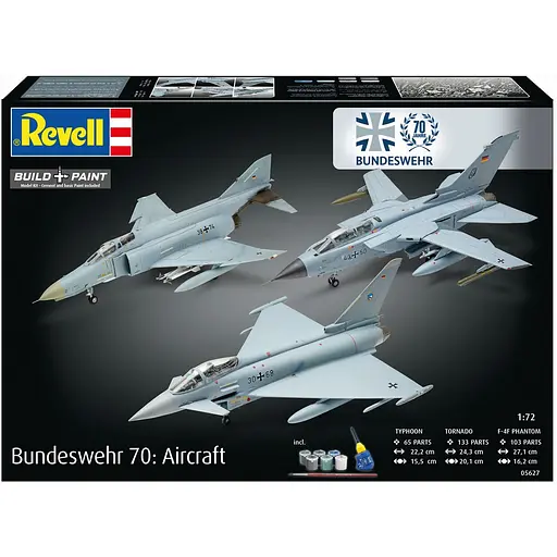 Сборная модель-копия Revell набор к 70-й годовщине ВВС Германии 3 самолета 1:72 (RVL-05627) - фото 2