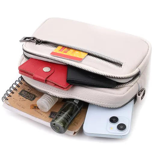 Кожаная женская сумка Vintage 21х14х8 см sum0026590 - фото 10