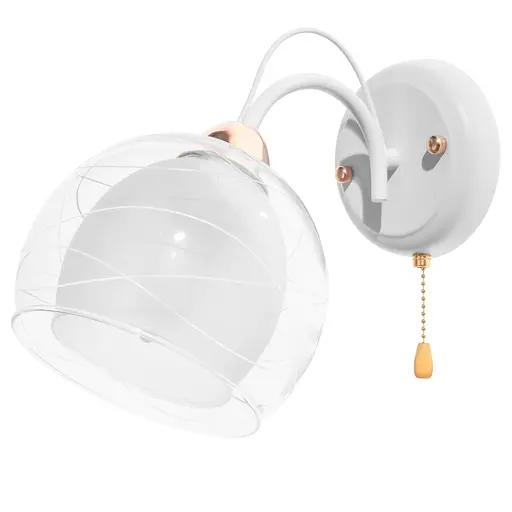Бра Brille LK-629W/1 E27 WT+FG настенное накладное шаровое
