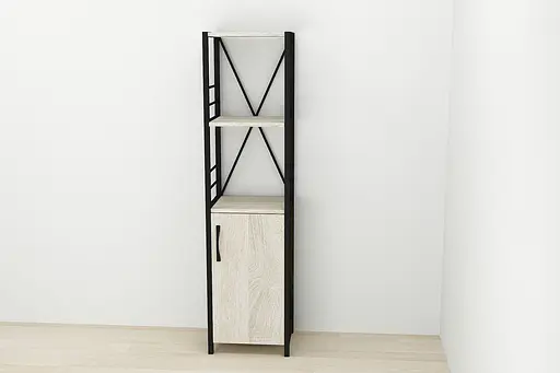 Етажерка 3/34 Ferrum-decor Серії Конект із тумбою 144x34x28 Чорний ДСП Сонома (FRD-104424) - фото 2