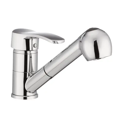 Змішувач для кухні з висувним виливом Haiba Focus 014 HB0129 Хром - фото 1