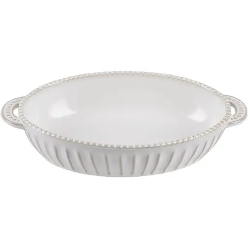 Форма для запікання Limited Edition Allegra Biege овальна кам'яна кераміка 27.5х15.5х5.5 см (GJH010-26-2-129)