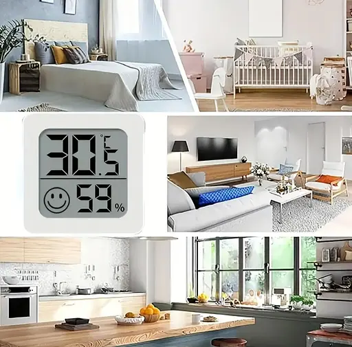 Міні РК-цифровий термометр і гігрометр — портативний вимірювач температури та вологості для дому та вулиці - фото 10