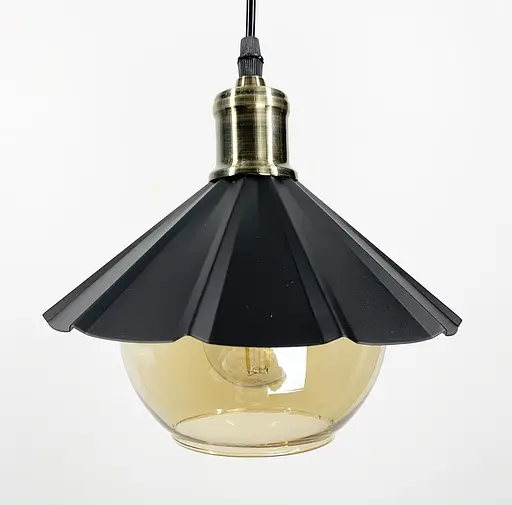 Підвісний світильник в стилі LOFT з янтарним плафоном Line.F 11683/1 AM - фото 4