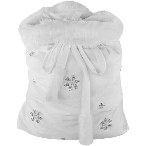 Мішок Новорічний білий для подарунків - фото 1