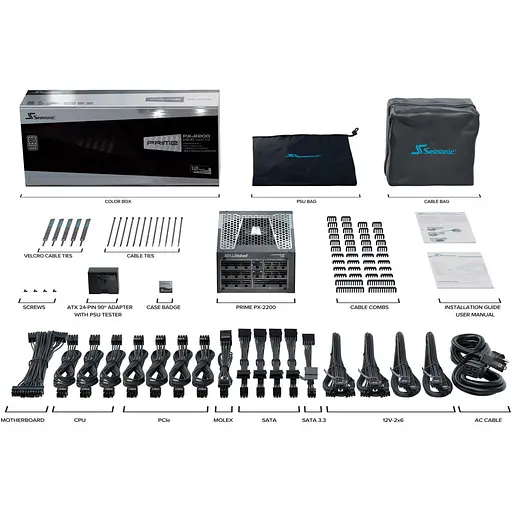 Блок живлення Seasonic Prime PX 2200W ATX 3.1 80+ Platinum (PRIME PX 2200-ATX31) - фото 9