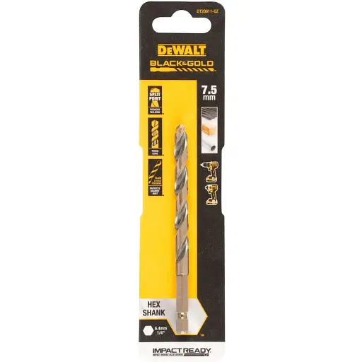 Свердло по металу DeWalt Extreme Industrial Cobalt HSS-CO діаметр 6 мм (DT20611)
