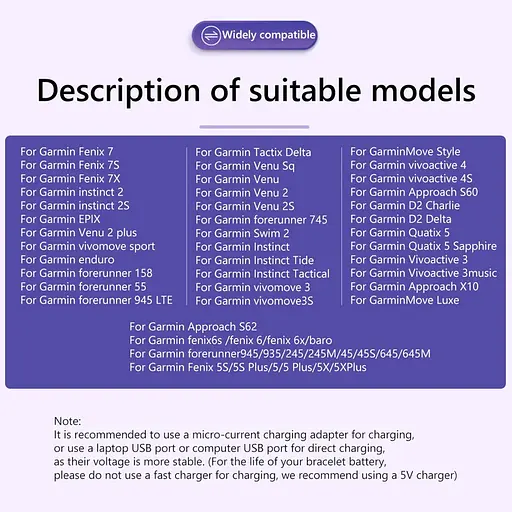 Зарядний пристрій Tamister для годинника Garmin Fenix 5/5S/5X/5X Plus/6/6S/6X Pro/7/7S/7X (Type C - прямий вхід) - фото 8