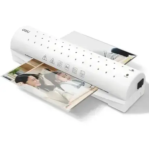 Ламинатор A4, Deli ET106, белый, до 125 мкм, горячее ламинирование, до 300 мм в минуту - фото 1