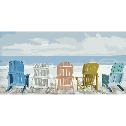 Картина за номерами Strateg ПРЕМІУМ Місця з видом на море Strateg розміром 50х25 см (WW049) 4823113861827 - фото 1