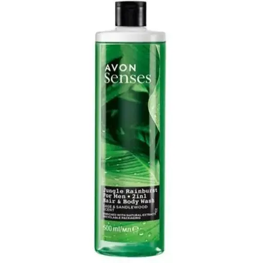 Шампунь-гель для душу Avon для чоловіків Тропічні Джунглі 500 мл - фото 1