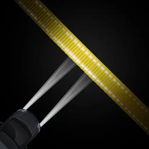 Повідець-спарка для собак рефлекторний Barksi Active (ширина 16 мм, довжина 40 см) жовтий - фото 3