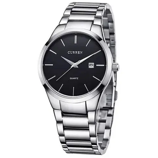Годинник наручний Curren 8106 Silver Black (18682)