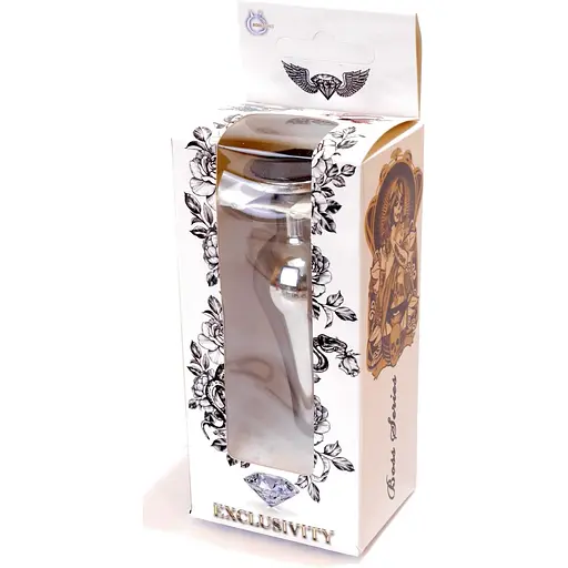 Анальна пробка Boss Of Toys Boss Series - Jewellery Silver Butt Plug Black, BS6400074, Срібний / Чорний - фото 8