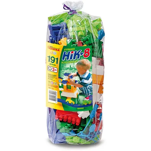 Конструктор НИК-8 Юніка 70958 пластик 191 деталь - фото 1