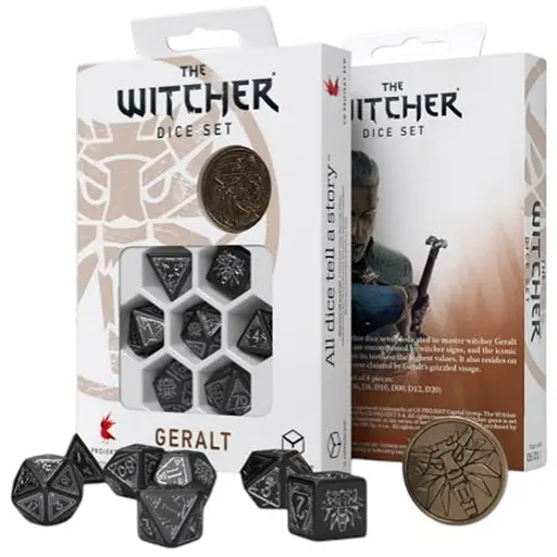 Набор кубиков The Witcher Dice Set. Geralt - The Silver Sword , 7 шт. (SWGE04) - фото 1