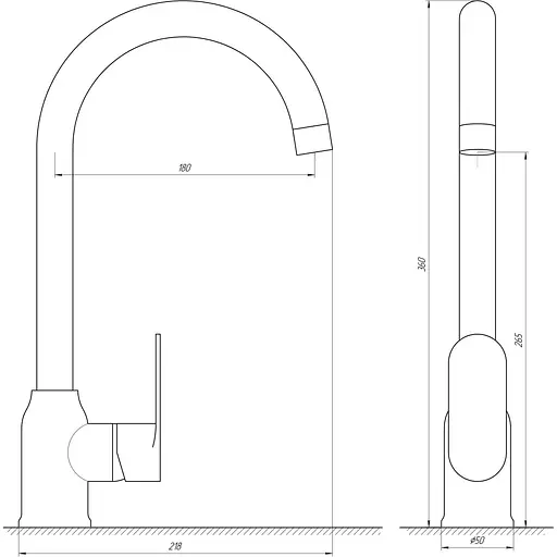 Смеситель для кухни Globus Lux Ontario GLO-0203S-BB - фото 4