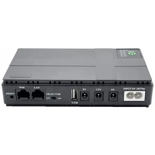 ИБП UPS для роутера DC1018P 12V/ 9V/ 5V 10400 mAh 18W для устройств постоянного тока DC черный