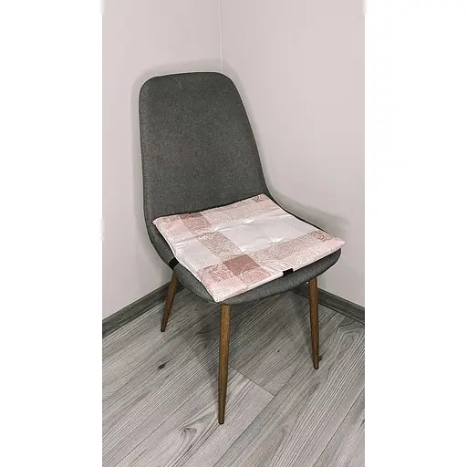 Водоотталкивающая подушка на стул Жаккард пудра - фото 3