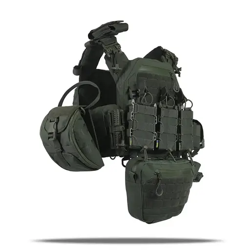 Плитоноска Kiborg GU gen.2 + 8 подсумков Khaki (1000-k55001) - фото 3