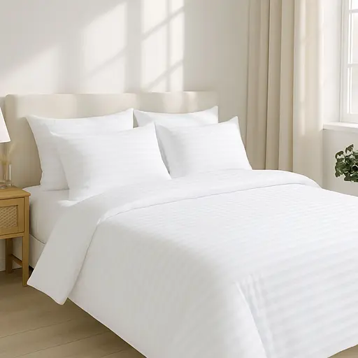 Комплект постільної білизни Ideia євро страйп білий (8-36083_страйп білий)
