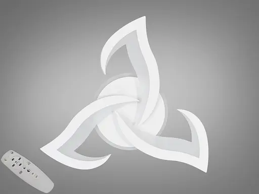 Потолочная светодиодная люстра A8146-3WHLED3COLDIM белая с пультом димером 45W - фото 1