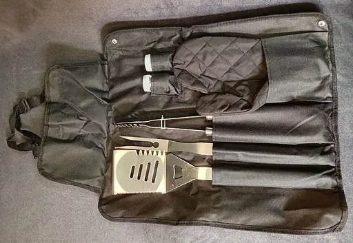 Набор для гриля и барбекю: 3 больших аксессуара - Для любителей BBQ - из нержавеющей стали с фартуком 2306 - фото 9