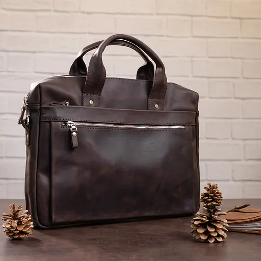 Чоловіча шкіряна сумка SHVIGEL 41х30х7-10 см sum0012574 - фото 8