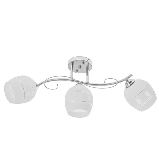 Люстра стельова Brille в спальню E27 60W CH+WH (LK-589C/3)