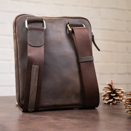 Сумка кожаная мужская SHVIGEL 21,5х24х4 см sum0012504 - фото 7