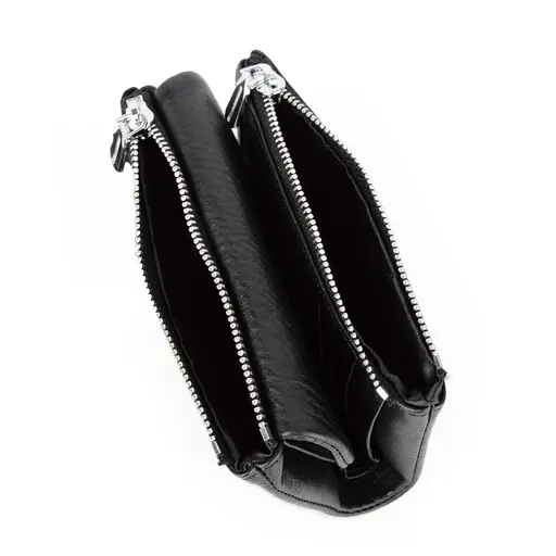 Гаманець жіночий шкіряний De Esse LC68308-01 чорний на магніті - фото 5