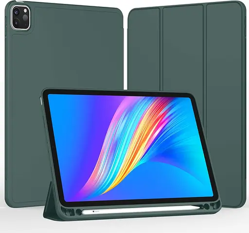 Чехол-книжка DK для Apple iPad Pro 11" 2gen 2020 экокожа/силикон Smart Case cлот cтилус (011190) green - фото 2