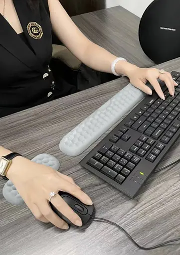 Килимок для клавіатури Joy 440х80х20 мм білий (hub_fx71kr) - фото 5