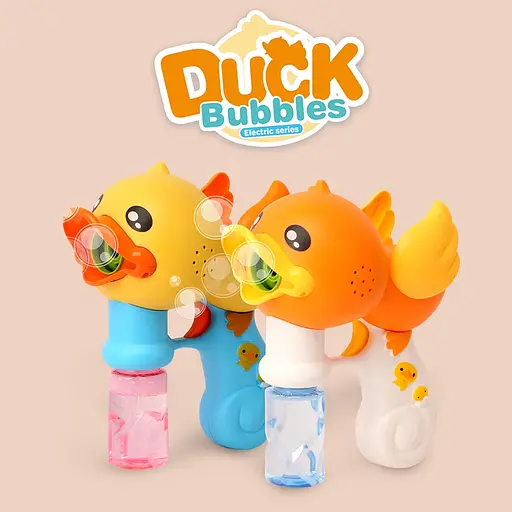 Пистолет с мыльными пузырями Утенок, 2 бутылочки с мыльным раствором (в ассортименте) - фото 3