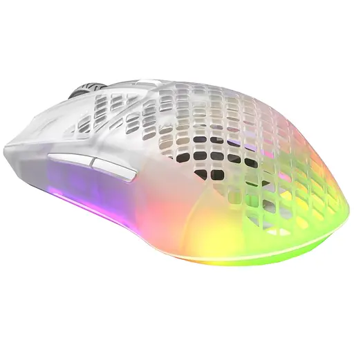 Мышь SteelSeries Aerox 3 Wireless Ghost, RGB, 18000dpi., 6кн., прозрачная - фото 2