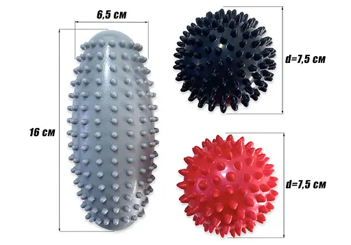 Набор для массажа и МФР EasyFit PVC Set-1 в сумочке (EF-7183) - фото 4